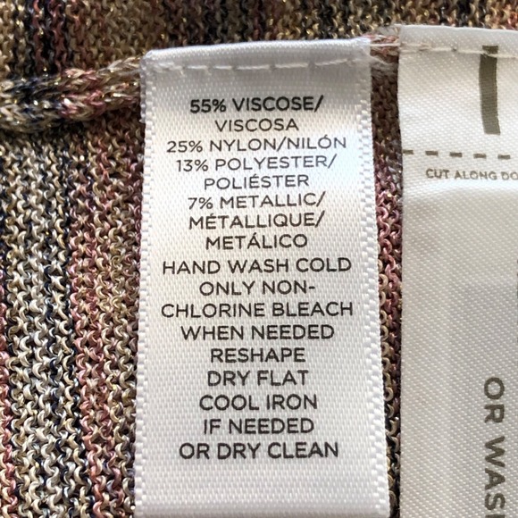 Ann Taylor LOFT Womens Top Gold Metallic Space Dye Short Sleeve Round Neck XS - Picture 9 of 9